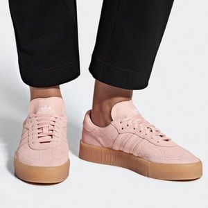 Adidas 8.5 Sambarose Ice Pink Suede Sneakers